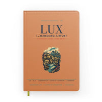 Thumbnail for Luxembourg Airport (LUX) design on orange notebook
