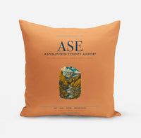 Thumbnail for Aspen - Pitkin County Airport (ASE) design on orange pillow