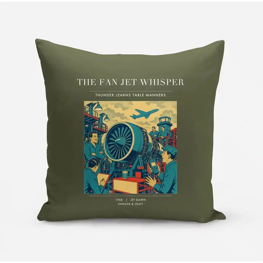 VINTAGE G4464 - The Fan Jet Whisper - Designed Pillows design on greenarmy