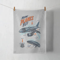 Thumbnail for How Planes Fly V2 design on light gray towel