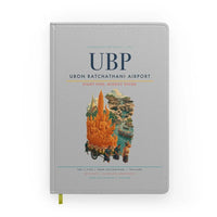 Thumbnail for Ubon Ratchathani Airport (UBP) design on light gray notebook