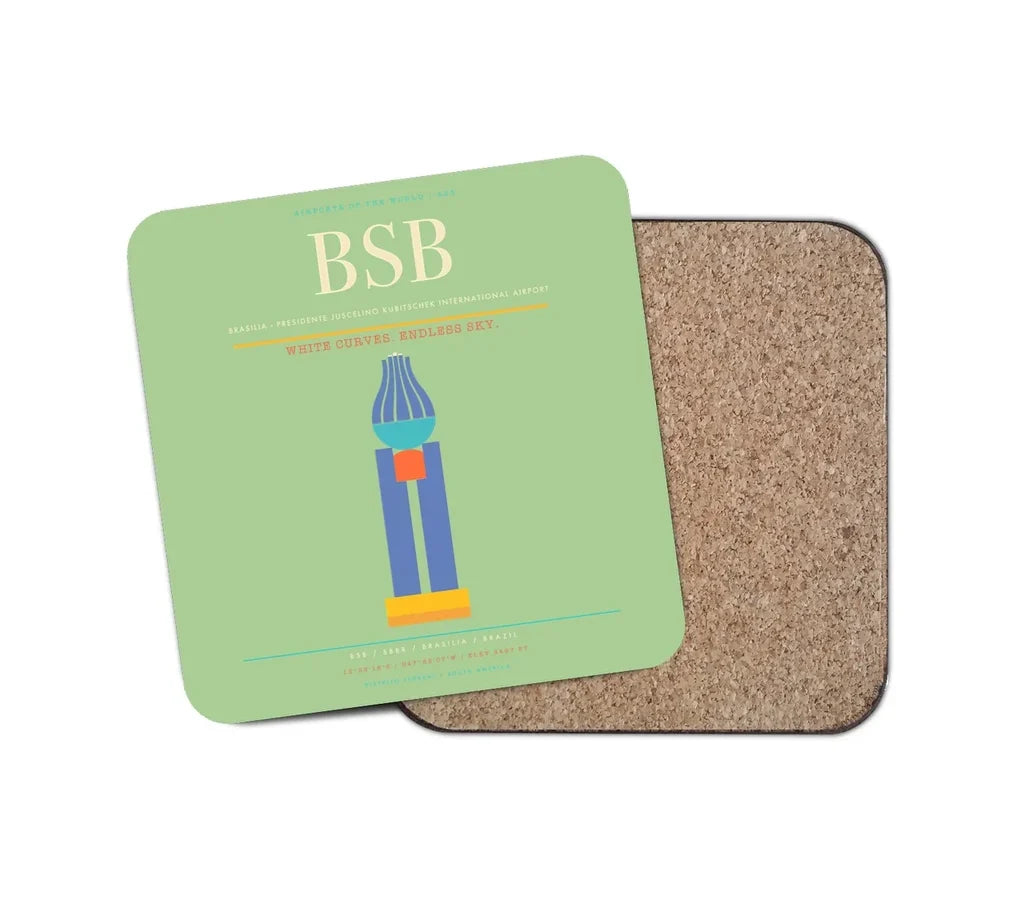 Brasilia - Presidente Juscelino Kubitschek International Airport BSB Coaster 1-Piece - Light Green