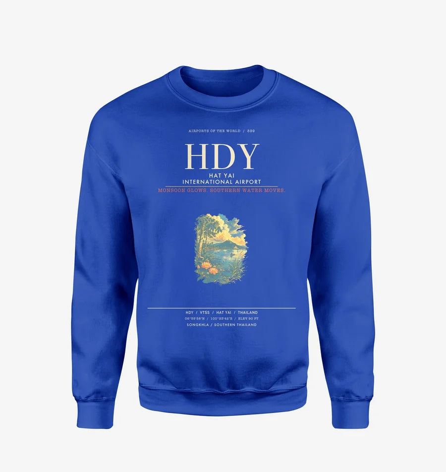 Hat Yai International Airport HDY Sweatshirt - Blue