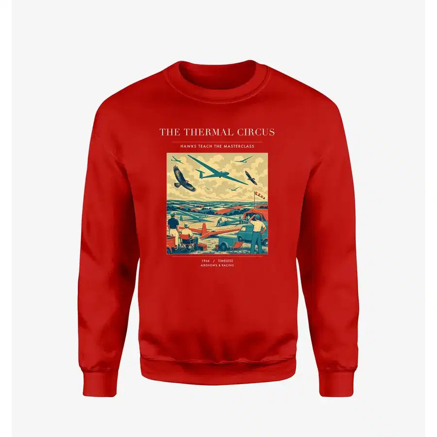 VINTAGE G4474 - The Thermal Circus - Designed Sweatshirts design on red