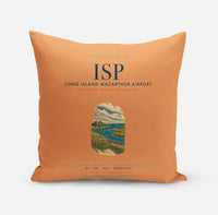 Thumbnail for Long Island MacArthur Airport (ISP) design on orange pillow
