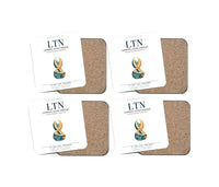 Thumbnail for London Luton Airport (LTN) design on white 4 pieces set coaster