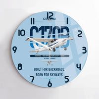 Thumbnail for Cessna 170B design on light blue no frame wall clock