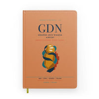 Thumbnail for Gdańsk Lech Wałęsa Airport (GDN) design on orange notebook