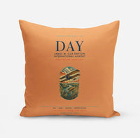 Thumbnail for James M. Cox Dayton International Airport (DAY) design on orange pillow