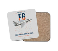 Thumbnail for Hawker Hunter F6 design on light gray 1 piece coaster