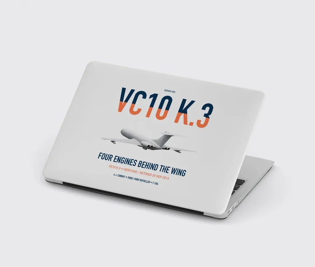 Vickers VC10 K.3 design on light gray MacBook case