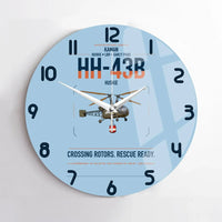 Thumbnail for Kaman HH-43B Huskie design on light blue no frame wall clock