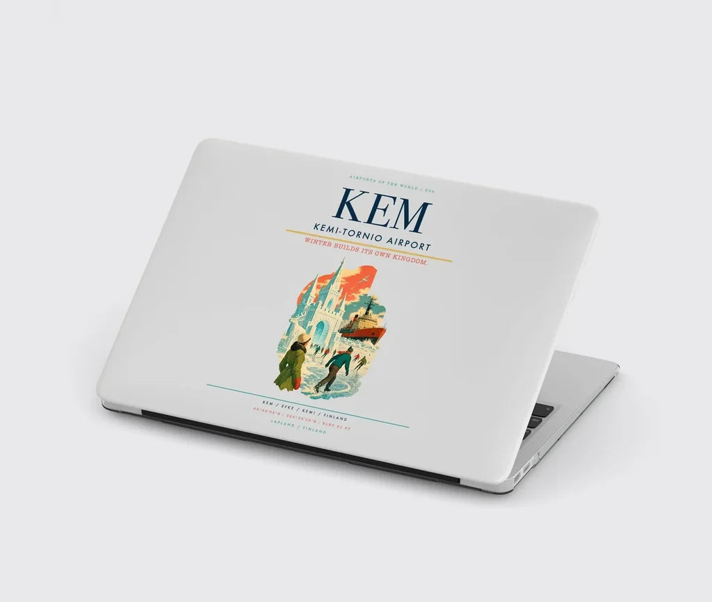 Kemi-Tornio Airport (KEM) design on light gray MacBook case