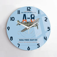 Thumbnail for Focke-Wulf Fw 190A-8 design on light blue no frame wall clock