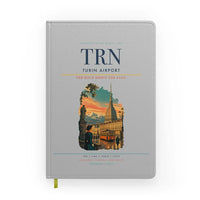 Thumbnail for Turin Airport (TRN) design on light gray notebook