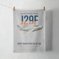 Thumbnail for Saab J 29F Tunnan design on light gray towel