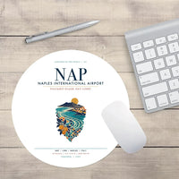 Thumbnail for Naples International Airport (NAP) design on white round mouse pad