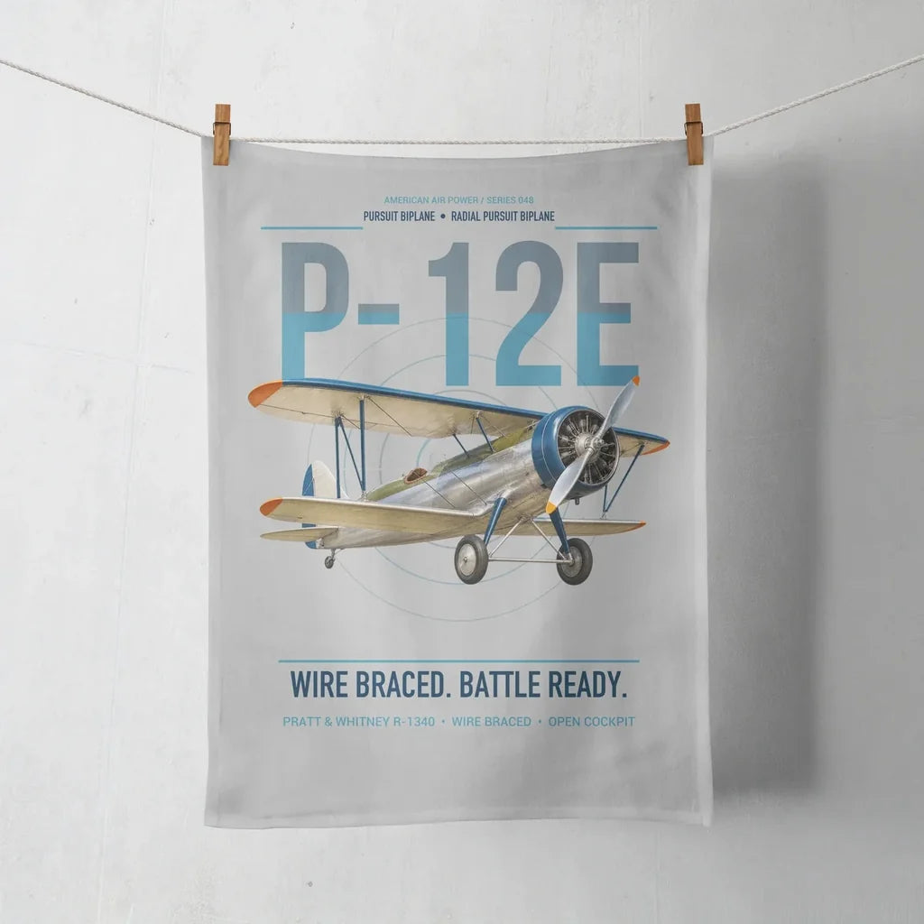 Boeing P-12E design on light gray towel