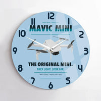Thumbnail for DJI Mavic Mini design on light blue no frame wall clock