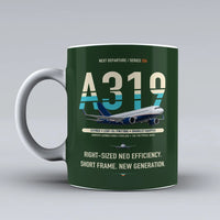 Thumbnail for A319neo Mug design on dark green airbus