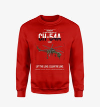 Thumbnail for Sikorsky CH-54A Tarhe design on red sweatshirt