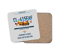 Thumbnail for Canadair CL-415EAF design on light gray 1 piece coaster