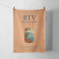 Thumbnail for Patrick Leahy Burlington International Airport (BTV) design on orange towel