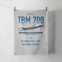 Thumbnail for Socata TBM 700 design on light gray towel