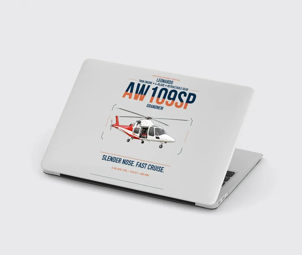 Leonardo AW109SP GrandNew design on light gray MacBook case