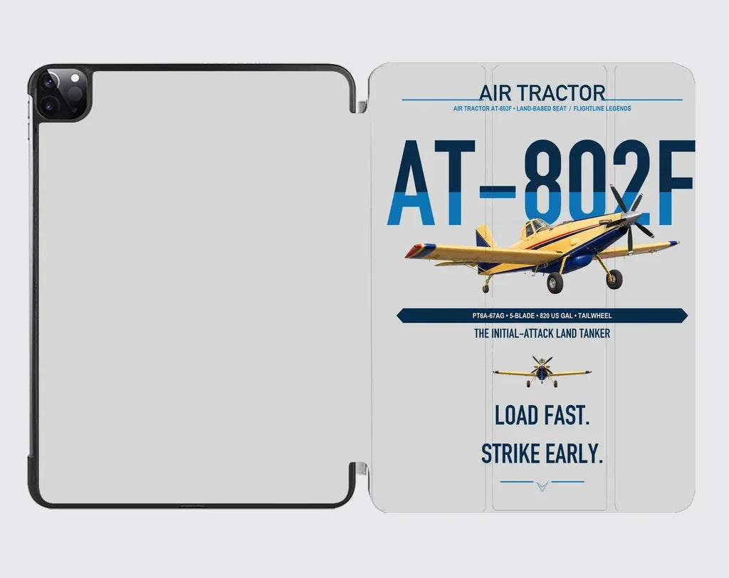 Air Tractor AT-802F design on light gray ipad tablet case