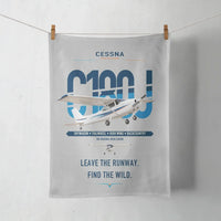 Thumbnail for Cessna 180J Skywagon design on light gray towel