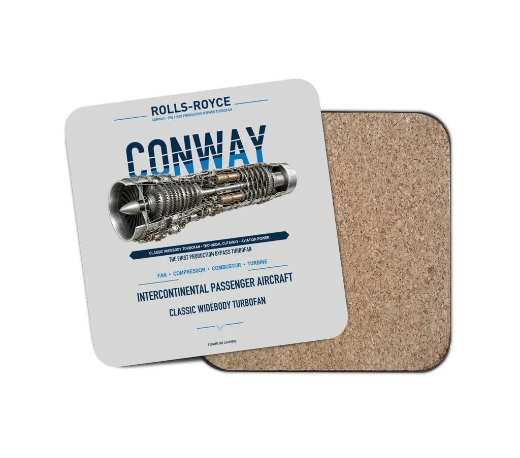 CONWAY design on light gray 1 piece coaster
