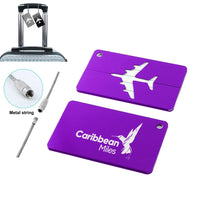 Thumbnail for Carbbean Airlines Aluminum Luggage tag in purple