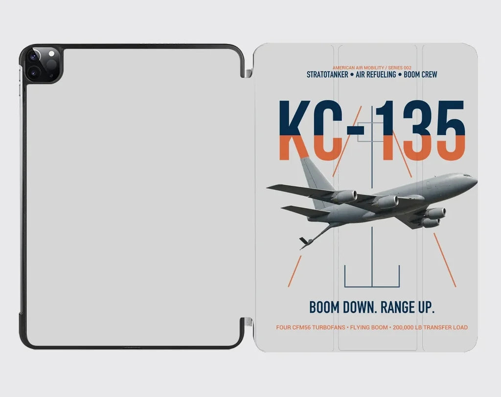 KC-135 STRATOTANKER design on light gray ipad tablet case