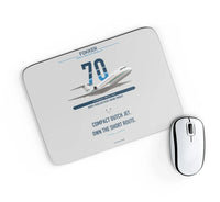 Thumbnail for Fokker 70 design on light gray rectangle mouse pad