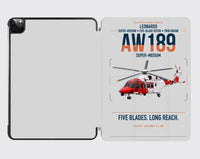 Thumbnail for Leonardo AW189 design on light gray ipad tablet case