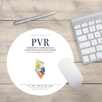 Thumbnail for Aeropuerto Internacional Licenciado Gustavo Díaz Ordaz (PVR) design on white round mouse pad
