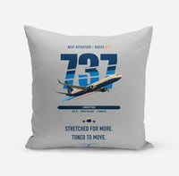 Thumbnail for Boeing 737 MAX 10 design on light gray pillow