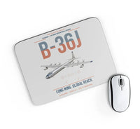 Thumbnail for B-36J Peacemaker design on light gray rectangle mouse pad