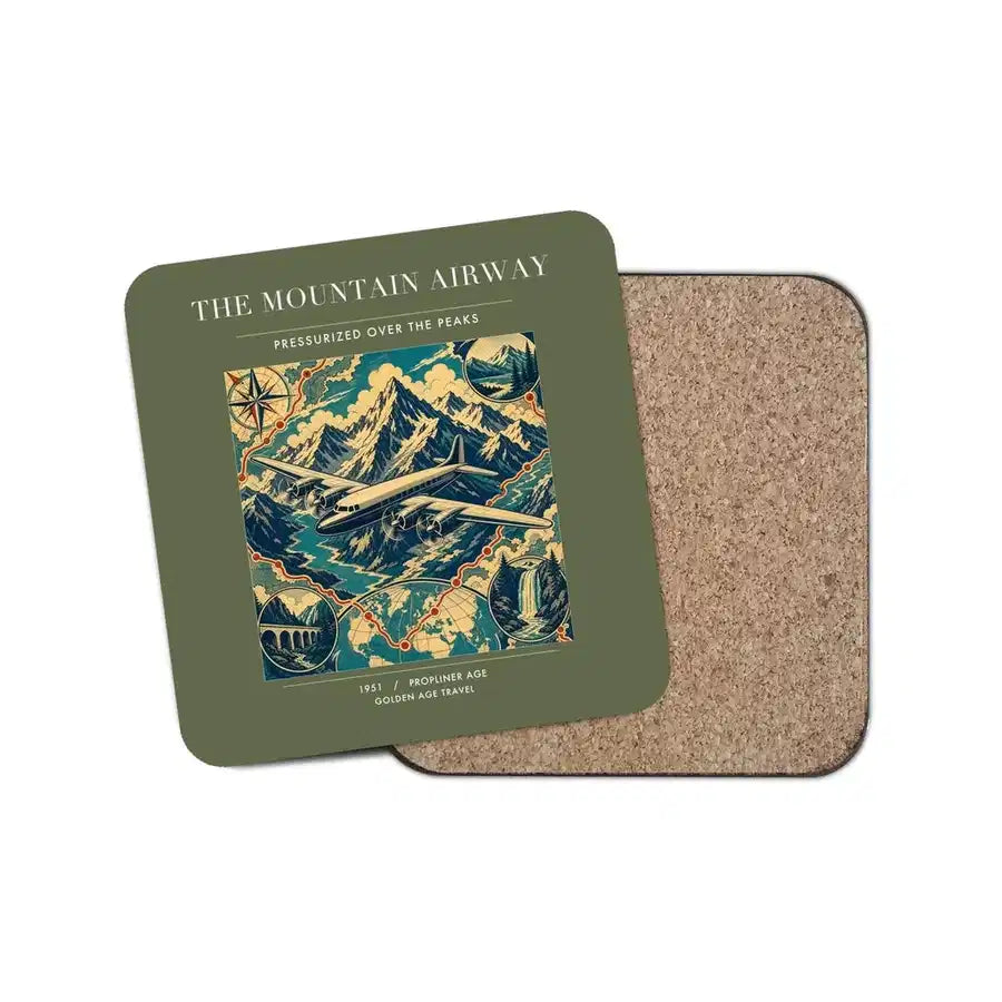 The Mountain Airway - Designed Coasters design on green army 1-piece