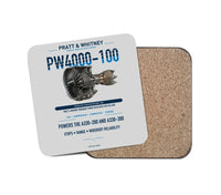 Thumbnail for PW4000-100 design on light gray 1 piece coaster