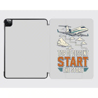 Thumbnail for Top Of Descent Start The Story design on light gray ipad tablet case
