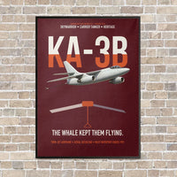 Thumbnail for KA-3B Skywarrior vertical canvas print - framed - dark red background