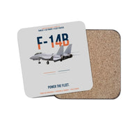 Thumbnail for F-14B Tomcat Power The Fleet design on light gray 1 piece coaster