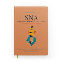 Thumbnail for John Wayne Airport, Orange County (SNA) design on orange notebook