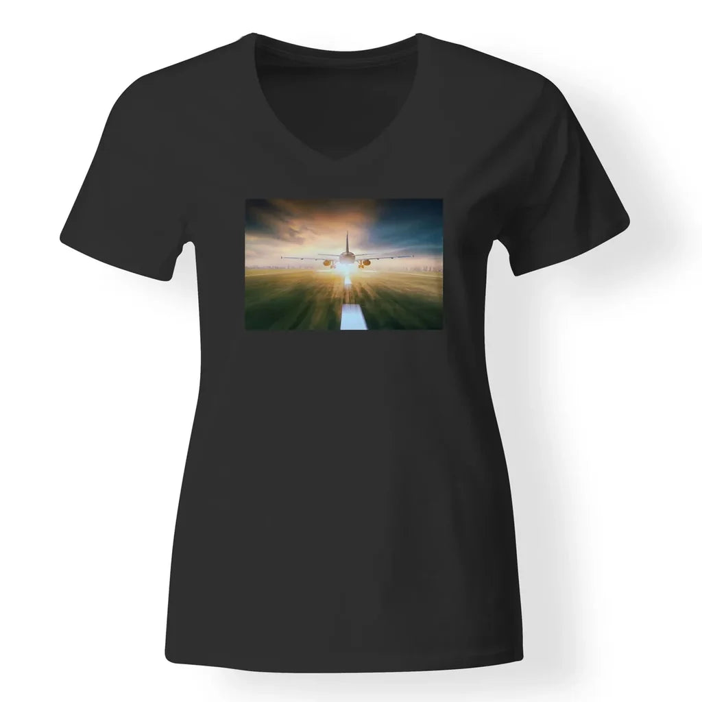 Airplane Flying Over Runway T-Shirt - view 6