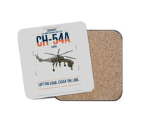 Thumbnail for Sikorsky CH-54A Tarhe design on light gray 1 piece coaster