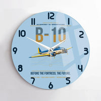 Thumbnail for Martin B-10 design on light blue no frame wall clock