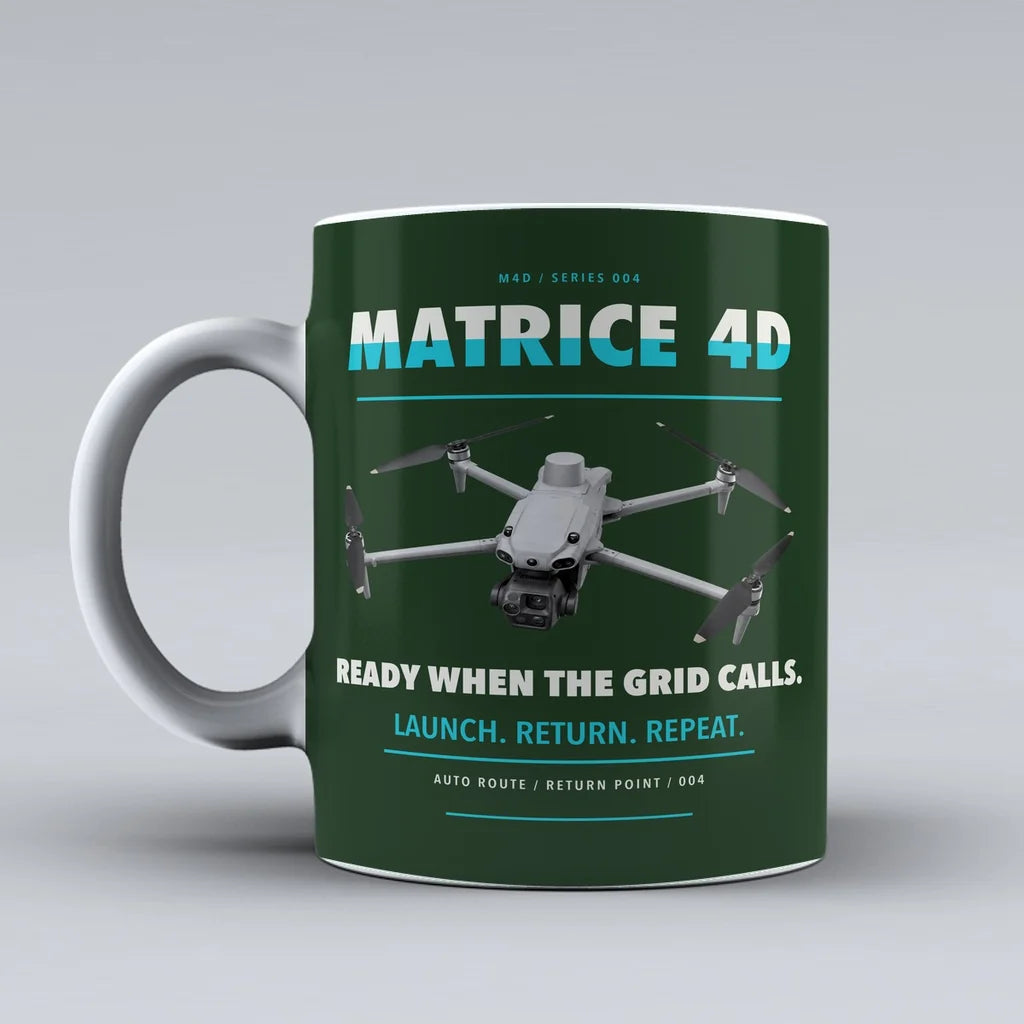 Matrice 4D Mug design on dark green dji