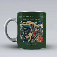 Thumbnail for VINTAGE G4214 - The Stairs To The Sky - Ceramic Mug design on darkgreen